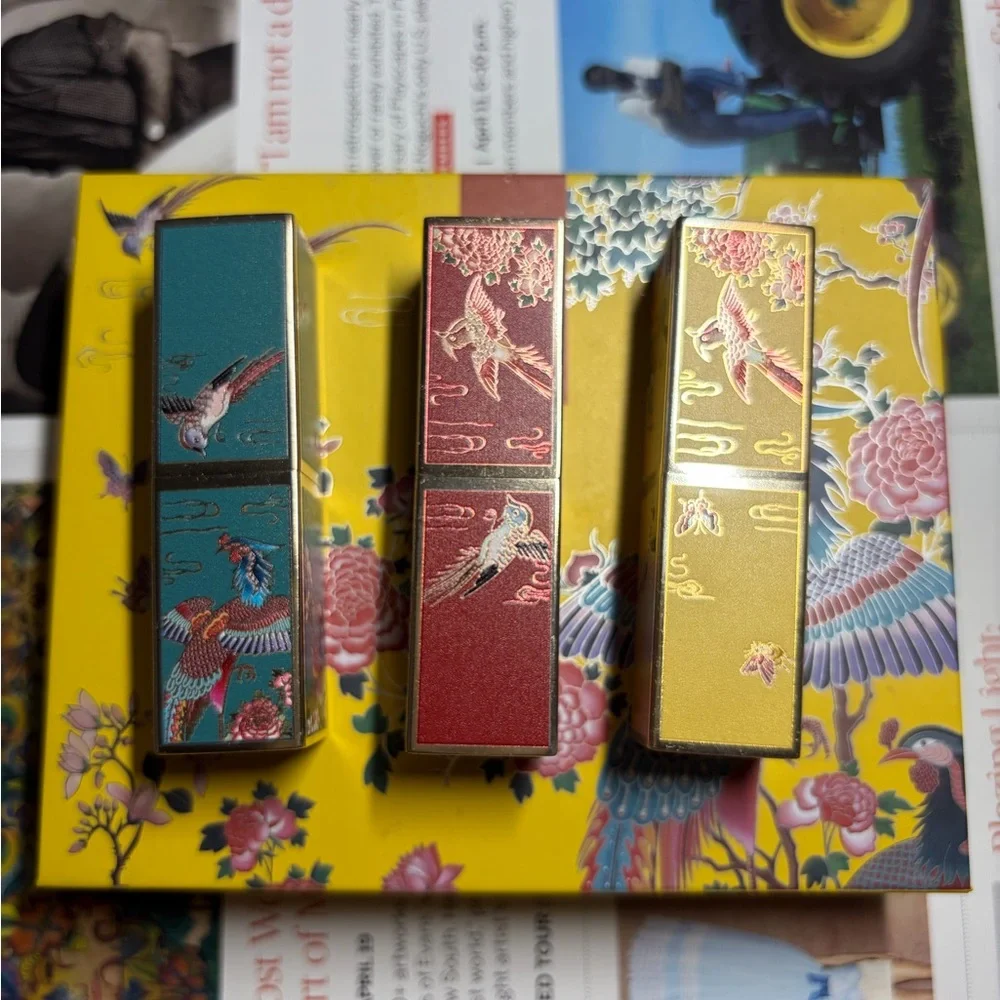 Oriental Beauty Lipstick Trio - Red and Gold